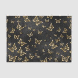 Gold Sparkle Glam Butterflies Seidenpapier
