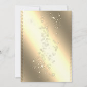 Gold Sparkle, Glas, Corporate Red Christmas Party Einladung (Rückseite)