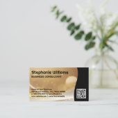 Gold Sparkle Glittery Boke | QR-Code Visitenkarte (Stehend Vorderseite)