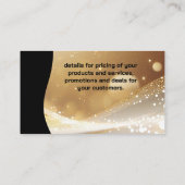 Gold Sparkle Glittery Boke | QR-Code Visitenkarte (Rückseite)