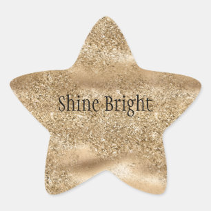 Gold Sparkle Glitz Glitzer Stern-Aufkleber