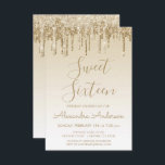 Gold Sparkle Glitzer 16 . Geburtstag Geburtstag Einladung<br><div class="desc">Rose Gold Funkelnd Driving Glitzer Sweet 16 Geburtstagsparty Einladung . Dies ist die perfekte 16 . Geburtstag Geburtstagseinladung für eine moderne Gold Ombre Glitzer Sparkle Girly Geburtstagsparty. Bitte kontaktieren Sie den Designer,  um passende Sonderanfertigungen zu erhalten.</div>