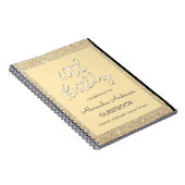 Gold Sparkle Glitzer 40. Geburtstag Gästebuch Notizblock (Rechte Seite)
