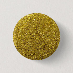 Gold Sparkle Glitzer Button