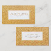 Gold Sparkle Glitzer Einfach Moderne Make-up Artis Visitenkarte (Vorne/Hinten)