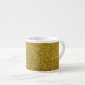 Gold Sparkle Glitzer Espressotasse (Vorderseite Rechts)