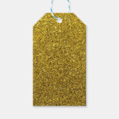 Gold Sparkle Glitzer Geschenkanhänger (Vorderseite)