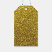 Gold Sparkle Glitzer Geschenkanhänger (Rückseite)