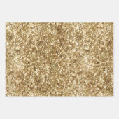 Gold Sparkle Glitzer   Geschenkpapier Set (Vorderseite 2)