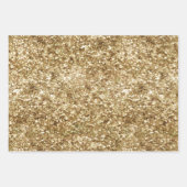 Gold Sparkle Glitzer   Geschenkpapier Set (Vorderseite)