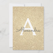 Gold Sparkle Glitzer Kinderdusche Einladung (Vorderseite)