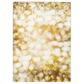 Gold Sparkle Glitzer Lights Chic Glam Personalisie Klemmbrett (Rückseite)