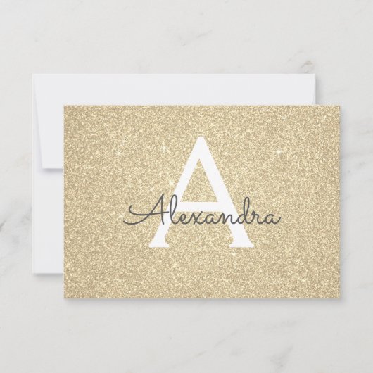 Gold Sparkle Glitzer Sweet 16 Save the Date (Vorderseite)