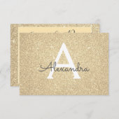 Gold Sparkle Glitzer Sweet 16 Save the Date (Vorne/Hinten)