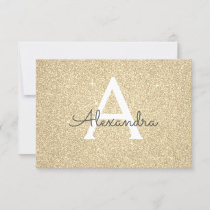 Gold Sparkle Glitzer Sweet 16 Save the Date