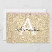 Gold Sparkle Glitzer Sweet 16 Save the Date (Vorderseite)