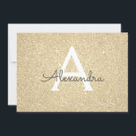 Gold Sparkle Glitzer Sweet 16 Save the Date<br><div class="desc">Gold Sparkle Glitzer 16 . Geburtstag Monogram Name und Initial Birthday Party Save the Date Einladung. Diese Einladung ist ideal für die Gold Sparkle Glitzer Sweet 16 Geburtstagsparty,  die in Rosa Rose Gold feiern möchten.</div>