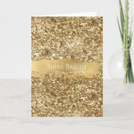 Gold Sparkle Glitzer Weihnachten Karte