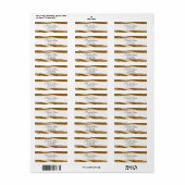 Gold Sparkle Glitzer & White Custom Address Labels (Vorne)