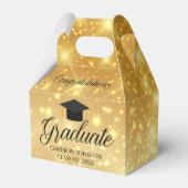Gold Sparkle Graduate Chic Graduation Party Geschenkschachtel (Vorderseite)