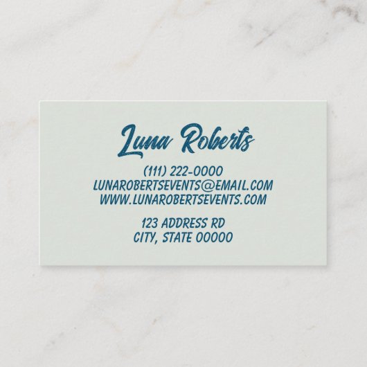 Gold Sparkle Green Alcohol Tinte Business Card Visitenkarte (Rückseite)