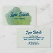Gold Sparkle Green Alcohol Tinte Business Card Visitenkarte (Vorne/Hinten)