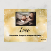 Gold Sparkle Happy New Year Foto Collage Postkarte (Rückseite)