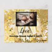 Gold Sparkle Happy New Year Foto Collage Postkarte (Rückseite)