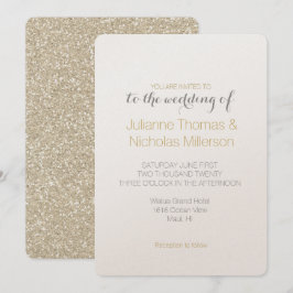 Gold Sparkle Imitate Glitzer Hochzeit Einladung