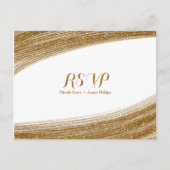 Gold Sparkle Imitate Glitzer Hochzeit RSVP Postkar Einladungspostkarte (Vorderseite)