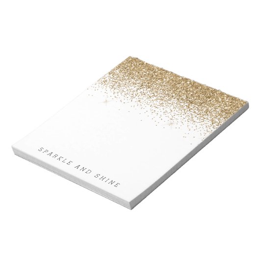 Gold Sparkle Imitate Glitzer Notizblock (Rotiert)