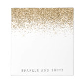 Gold Sparkle Imitate Glitzer Notizblock (Vorderseite)