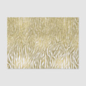 Gold Sparkle Imitate Glitzer Zebra Print Seidenpapier (Vorderseite)