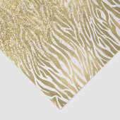 Gold Sparkle Imitate Glitzer Zebra Print Seidenpapier (Ausschnitt)