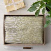 Gold Sparkle Imitate Glitzer Zebra Print Seidenpapier (Geschenk)