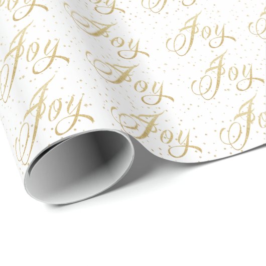 Gold Sparkle Joy Weihnachtsgeschenk Wrap Geschenkpapier (Rolleneckpunkt)
