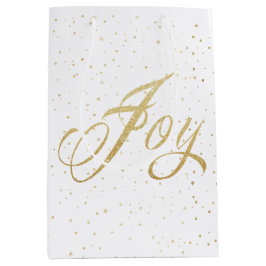 Gold Sparkle Joy Weihnachtsgeschenktasche Mittlere Geschenktüte