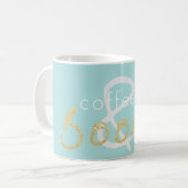 Gold Sparkle Kaffee und Bücher Tasse (Vorderseite Links)