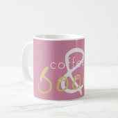 Gold Sparkle Kaffee und Bücher Tasse (Vorderseite Links)