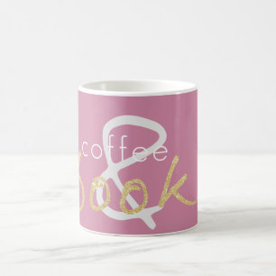 Gold Sparkle Kaffee und Bücher Tasse