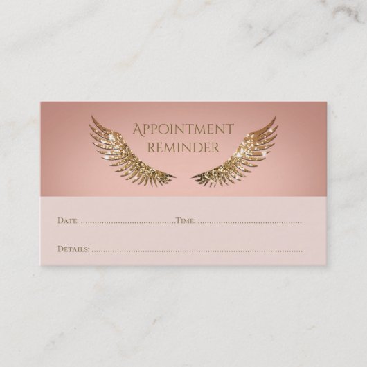 Gold Sparkle Lashes Erinnerung Rosa Visitenkarte (Vorderseite)