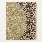 Gold Sparkle Leopard Print Planer (Rückseite)