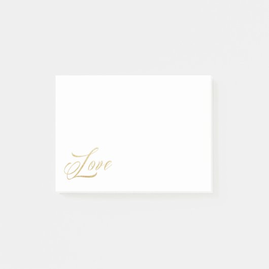 Gold-Sparkle-Liebe Post-it Klebezettel (Vorderseite)