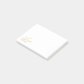 Gold-Sparkle-Liebe Post-it Klebezettel (angewinkelt)