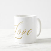 Gold Sparkle Liebe Tasse (VorderseiteRechts)