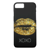Gold Sparkle Lips Case-Mate iPhone Hülle (Rückseite)