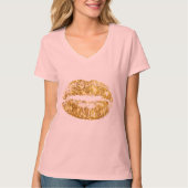 Gold Sparkle Lips T-Shirt (Vorderseite)