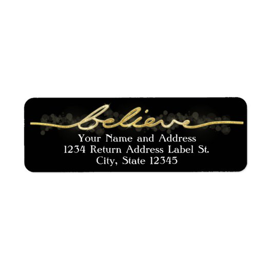 Gold Sparkle Look Bokeh glauben Weihnachten (Vorne)