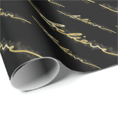 Gold Sparkle Look Bokeh glauben Weihnachten Geschenkpapier (Rolleneckpunkt)