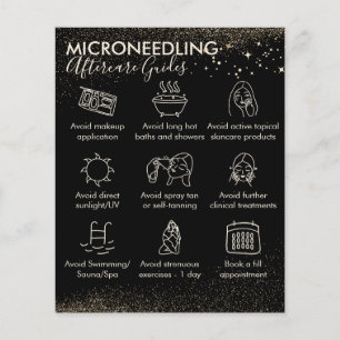 Gold Sparkle Microneedle Nachsorgegeld Flyer